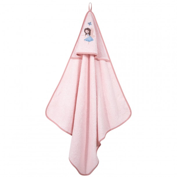Κάπα Βαμβακερή Με Κέντημα Bebe 80x80εκ. Essential 8849 Dusty Rose-Pink Greenwich Polo Club