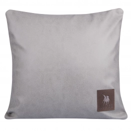 Διακοσμητικό Μαξιλάρι Polyester Leather Like 42x42εκ. Premium 3926 Γκρι Ανοιχτό Greenwich Polo Club