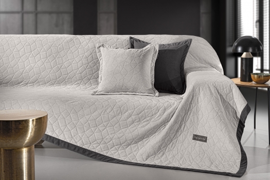 Ριχτάρι Βελούδινο Διθέσιος 170x250εκ. Με Διακοσμητική Μαξιλαροθήκη Avalon Elephant Guy Laroche