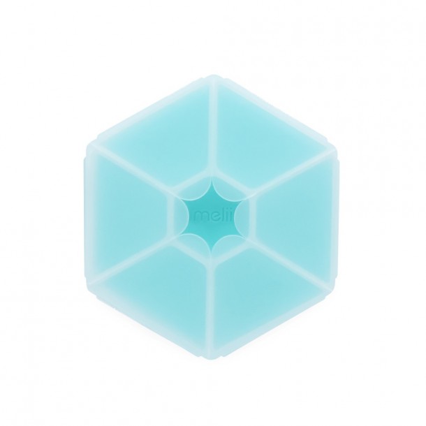 Φαγητοδοχείο Πλαστικό Με 6 Χωρίσματα Snackle Box Hexagon Blue Melii MEL23710