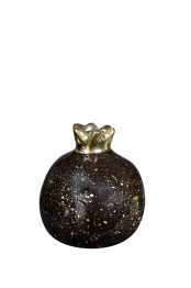 Ρόδι Κεραμικό Μαύρο-Χρυσό 10,16εκ. Zen Collection 24.3.47610