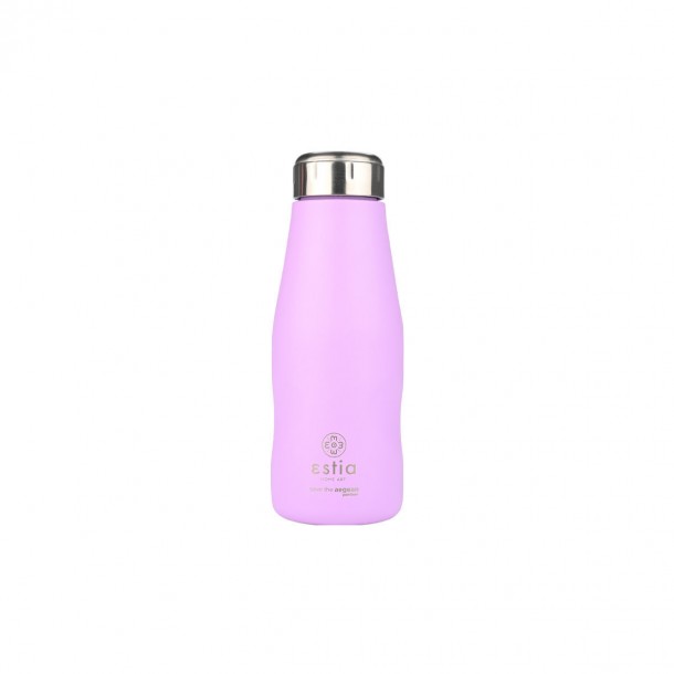Θερμός-Μπουκάλι Ανοξείδωτο Lavender Purple Flask Save The Aegean Estia 350ml-6,5x6,5x18,5εκ. 01-22358