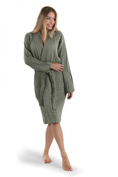 Μπουρνούζι Βαμβακερό Με Πουγκί Καλλυντικών Supreme Khaki Small Guy Laroche