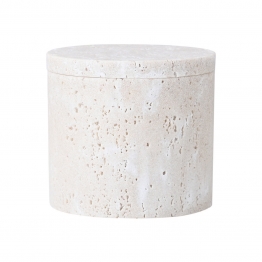 Δοχείο Για Βαμβάκι Travertine 9x8,2εκ. Estia 02-34030