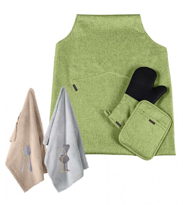 Σετ Κουζίνας 5τμχ Polyester-Microfiber Cook Green Guy Laroche