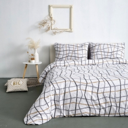 Πάπλωμα Βαμβακερό Υπέρδιπλο 220x240εκ. Linear Silver Sb home