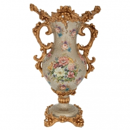 Διακοσμητικό Βάζο Polyresin Floral-Χρυσό 28x22x46εκ. iliadis 88561