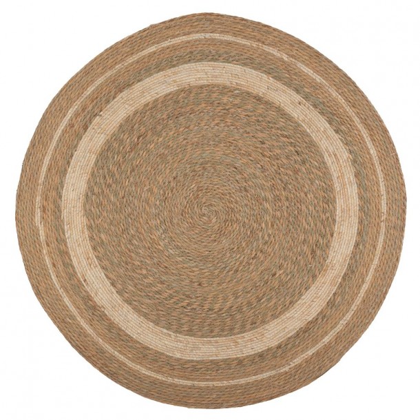 Χαλί Jute-Βαμβακερό Boho Στρογγυλό 175εκ. Καφέ-Natural iliadis 90151