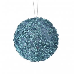 Χριστουγεννιάτικη Μπάλα Foam Γαλάζιο Glitter 6εκ. iliadis 83488