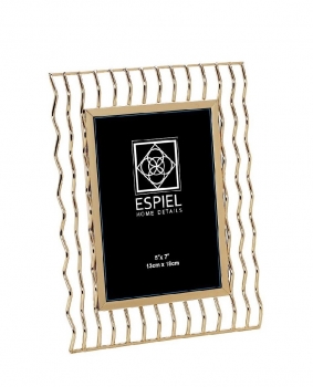 Κορνίζα Μεταλλική Χρυσή ESPIEL 13x18εκ. FAM314