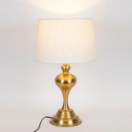 Φωτιστικό Επιτραπέζιο Μεταλλικό Χρυσό-Εκρού 33,5x55εκ. ESTHETI 757-10081