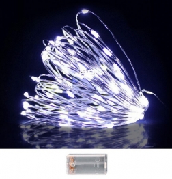 Λαμπάκια Μπαταρίας 100microLed-10.3μ. Ψυχρό Λευκό Φως Σταθερό Xmas fest 93-3486