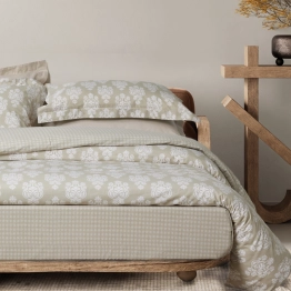 Σετ Παπλωματοθήκη Βαμβακερή Υπέρδιπλη 220x240εκ. Happy 9689 Taupe Das Home