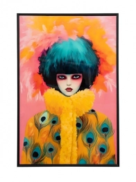 Πίνακας Με Κορνίζα Γυναικεία Φιγούρα Multi 40x2,8x60εκ. Zen Collection 25.60.52391