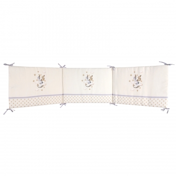 Πάντα Κούνιας Microfiber 45x195εκ. Essential Baby 8840 Λευκή-Μέντα-Μπεζ Greenwich Polo Club