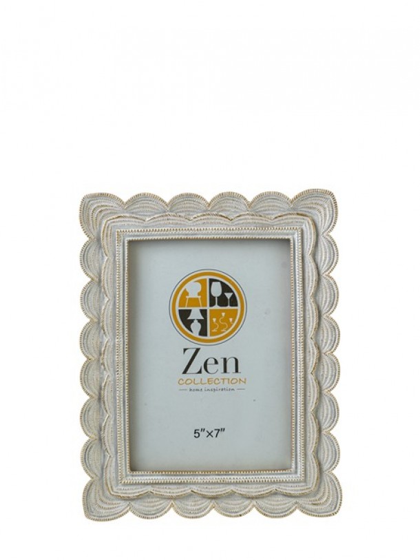 Κορνίζα Polyester Λευκή-Χρυσή 13x18εκ. Zen Collection 25.12.51497