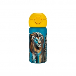 Θερμός Παιδικό Ανοξείδωτο Με Καλαμάκι Jungle 350ml-7x7x18εκ. Estia 01-27537