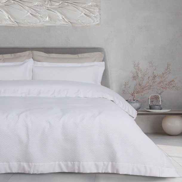 Κουβερλί Microfiber King 240x250εκ. Happy 9655 White Das Home
