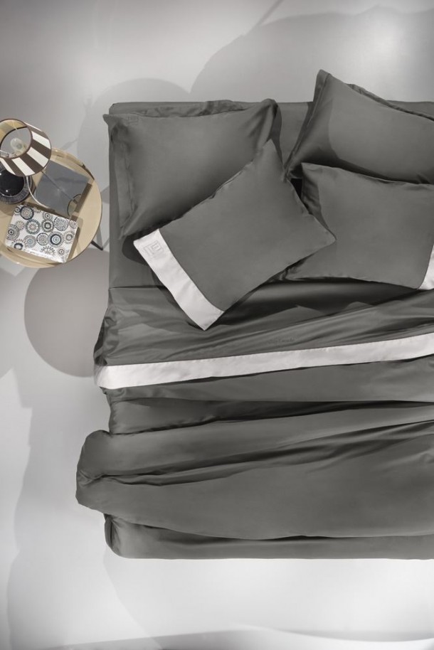 Σεντόνια Σετ 4τμχ Βαμβακoσατέν King Size Silky ANthracite-Silver 270x280εκ. Guy Laroche