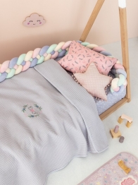 Κουβέρτα Πικέ Βαμβακερή Λίκνου-Αγκαλιάς 80x110εκ. Candy Lilac Palamaiki