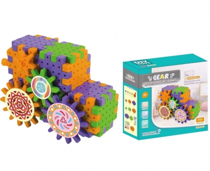 Τουβλάκια 70τμχ Γρανάζια Φορτηγό 19x9x19εκ. Toy Markt 75-438