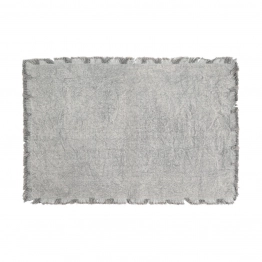 Σουπλά Με Κρόσσια Βαμβακερό Γκρι 50x33εκ. Loom Estia 07-36119