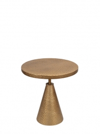 Τραπέζι Βοηθητικό Μεταλλικό Σφυρίλατο Χρυσό 50x50x52εκ. Zen Collection 25.55.52280