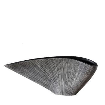 Βάζο Polyresin Ανάγλυφο Γκρι ESPIEL 55,5x12x22εκ. FIK204