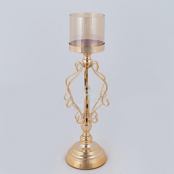 Κηροπήγιο Μεταλλικό Χρυσό 15x36εκ. ESTHETI 752-24094