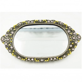 Διακοσμητικός Δίσκος Με Καθρέπτη Μεταλλικός Royal Art 37x21εκ. BOS14127