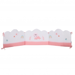 Πάντα Κούνιας Microfiber 45x195εκ. Digital Print Fun 4936 Ροζ-Λευκό Das Baby