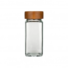 Βαζάκι Μπαχαρικών Γυάλινο Με Ξύλινο Καπάκι Allure 4,5x11εκ. Estia 01-27797