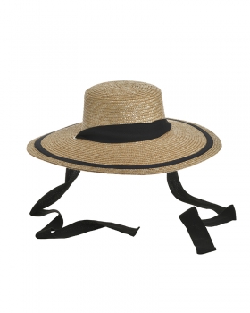 Καπέλο Ψάθινο Μπεζ-Μαύρο ble 44x10εκ. 5-49-151-0363