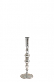 Κηροπήγιο Μεταλλικό Ασημί 9x27,5εκ. Zen Collection 24.3.49559
