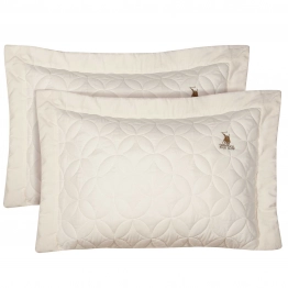 Ζεύγος Μαξιλαροθήκες Microfiber 50x70+8εκ. Classic 2358 Εκρού Greenwich Polo Club