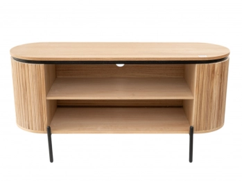 Έπιπλο Τηλεόρασης Ξύλινο-Μεταλλικό Μπεζ-Μαύρο 120x40x58εκ. Zen Collection 25.23.51740