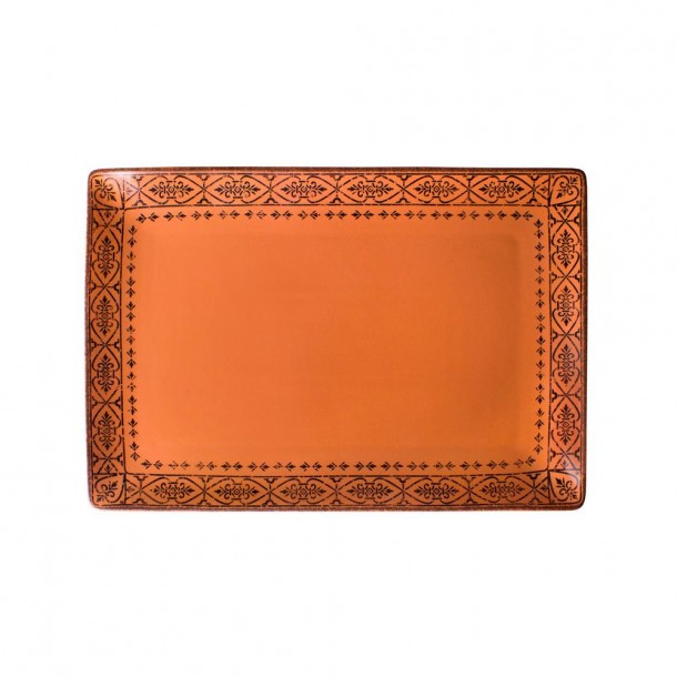Πιατέλα Σερβιρίσματος Πορσελάνης 31x21εκ. Vintage Teracotta Oriana Ferelli PR222681011
