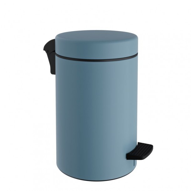 Καλάθι Απορριμμάτων 10lt-Φ20x37εκ. Soft Close Ανοξείδωτο Matte Ciel Pam & Co 2037-923
