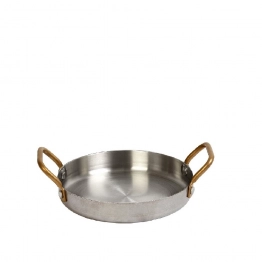 Σκεύος Σερβιρίσματος Ανοξείδωτο 18/10 Με Λαβές Shiny Silver ESPIEL 19x14x3εκ./370ml FEV305