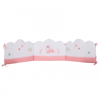Πάντα Κούνιας Microfiber 45x195εκ. Digital Print Fun 4936 Ροζ-Λευκό Das Baby