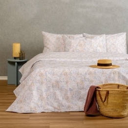 Σετ Σεντόνια Βαμβακερά Διπλά 205x270εκ. Aisha Blue Urban Line Melinen 20004632