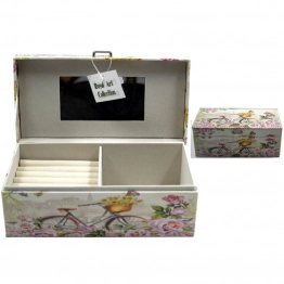 Μπιζουτιέρα Ξύλινη Μπεζ 25,7x14x10,7εκ. Royal Art INX4/3141B