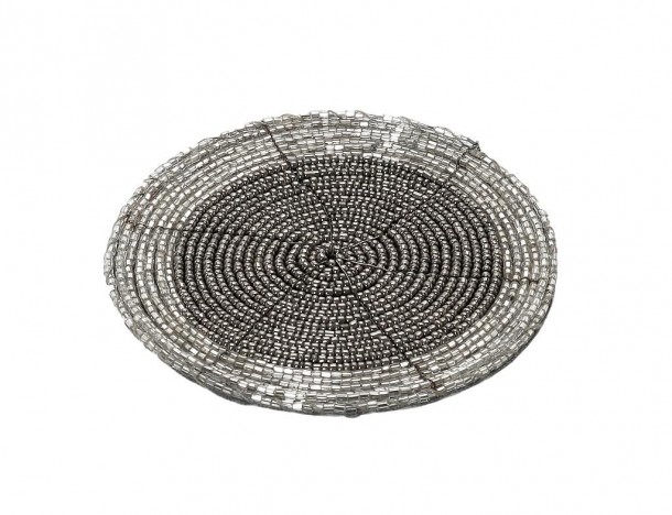 Σουβέρ Στρογγυλό Ασημί ESPIEL 10εκ. YRA116K6