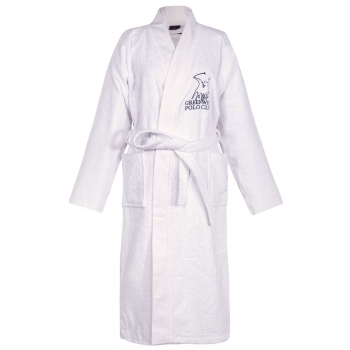 Μπουρνούζι Ενηλίκων Βαμβακερό Ζακάρ Extra Large Essential 3211 White Greenwich Polo Club
