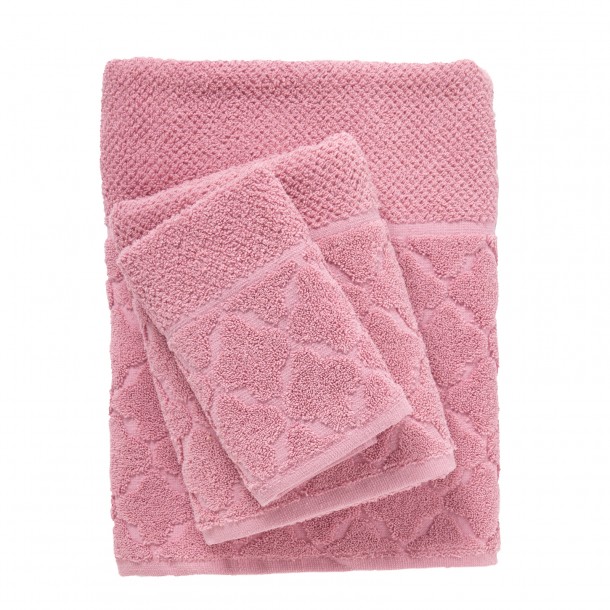 Σετ Πετσέτες 3τμχ Polycotton Best 0791 Ροζ Das Home