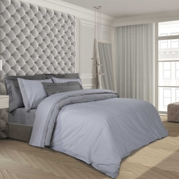 Σετ Σεντόνια Polycotton Υπέρδιπλα 240x260εκ. Essential 2167 Γκρι-Λευκό Greenwich Polo Club