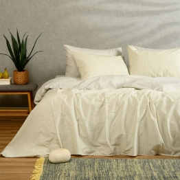 Σετ Σεντόνια Polycotton Υπέρδιπλα Με Λάστιχο 160x200+32εκ. Layla Pastel Aqua Casual Line Melinen 20004732
