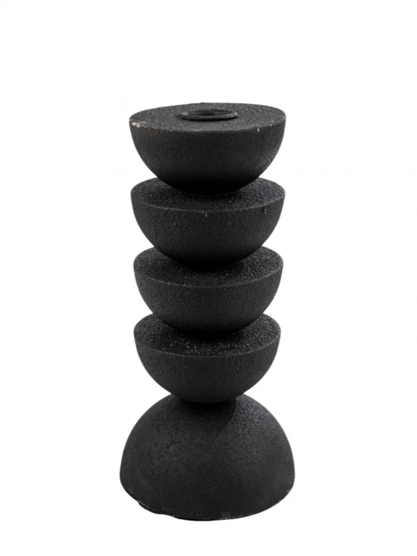 Κηροπήγιο Μεταλλικό Μαύρο 10x10x21εκ. Zen Collection 25.16.51577