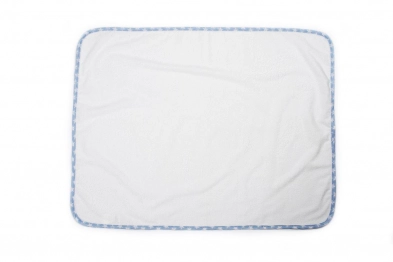 Σελτεδάκι Αδιάβροχο Βαμβακερό 50x80εκ. Λευκό- Σιέλ Stars 59 DimCol