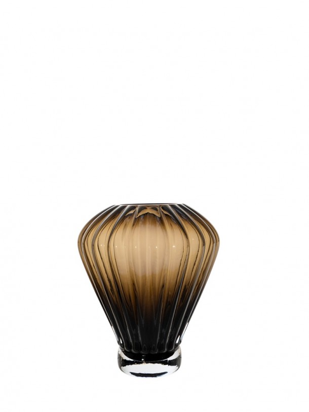 Βάζο Χειροποίητο Φυσητό Γυαλί Καφέ 17x20εκ. Zen Collection 25.43.52176